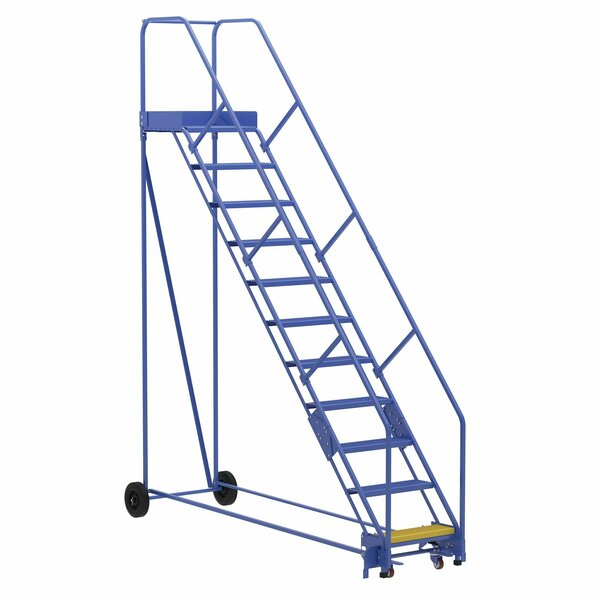 Vestil 140 H Steel Warehouse Ladder, 50 deg Perf, 11 Step, 21", 11 Steps LAD-11-21-P-EZ